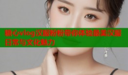 糖心vlog汉服粉粉带你体验最美汉服日常与文化魅力
