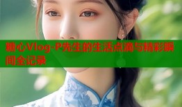糖心Vlog-P先生的生活点滴与精彩瞬间全记录